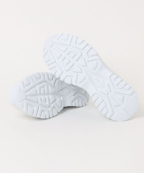 「FILA」 ローカットスニーカー 23.5cm ホワイト×ライトグレー レディース_画像3