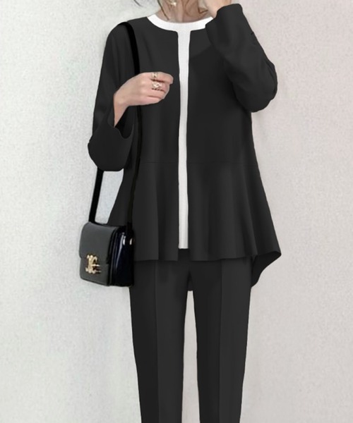 「VIBGYOR」 セットアップ M ベージュ レディース_画像4