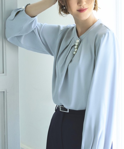 「RUIRUE BOUTIQUE」 長袖ブラウス M オフホワイト レディース_画像6