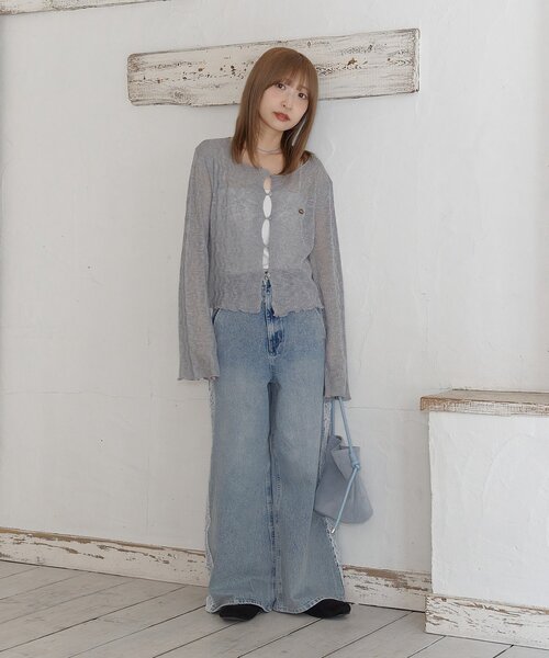 「DISCOAT」 デニムパンツ「umm.コラボ」 MEDIUM ブルー レディース_画像2