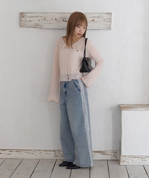 「DISCOAT」 デニムパンツ「umm.コラボ」 MEDIUM ブルー レディース_画像3