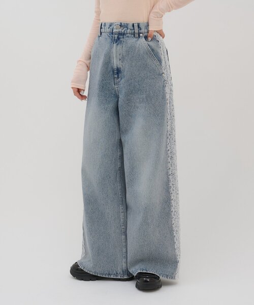 「DISCOAT」 デニムパンツ「umm.コラボ」 MEDIUM ブルー レディース_画像5