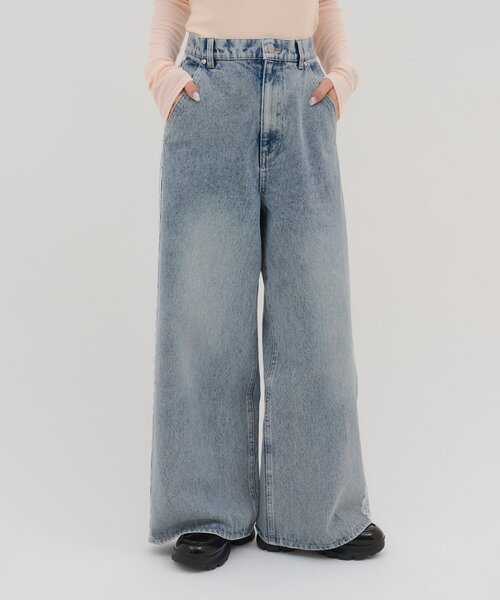 「DISCOAT」 デニムパンツ「umm.コラボ」 MEDIUM ブルー レディース_画像6