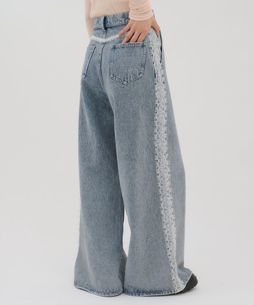 「DISCOAT」 デニムパンツ「umm.コラボ」 MEDIUM ブルー レディース_画像7