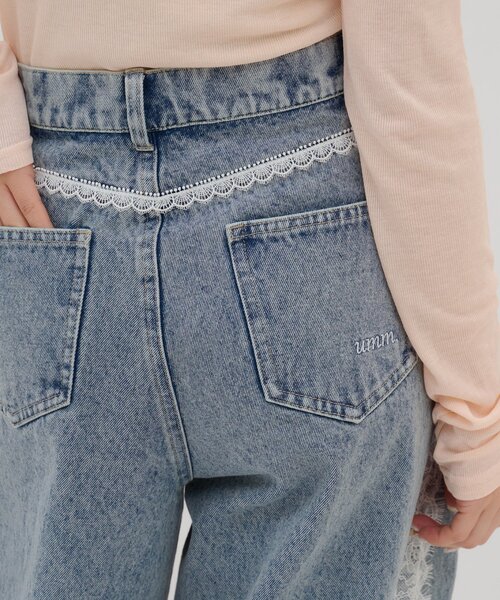 「DISCOAT」 デニムパンツ「umm.コラボ」 MEDIUM ブルー レディース_画像8