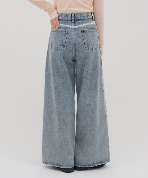 「DISCOAT」 デニムパンツ「umm.コラボ」 MEDIUM ブルー レディース_画像10
