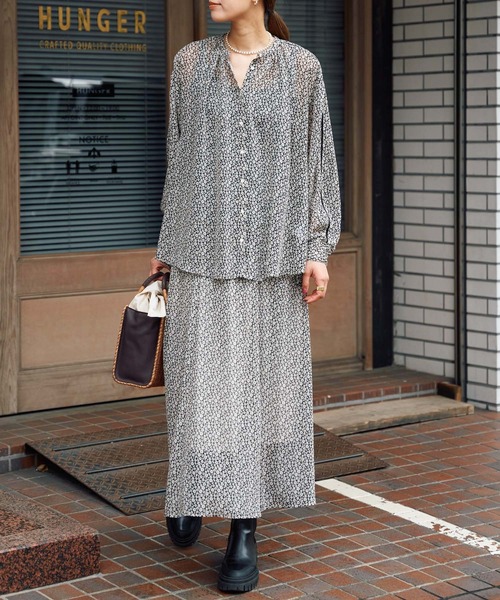 「Audrey and John Wad」 長袖ブラウス FREE ネイビー レディース_画像3