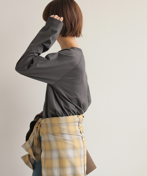 「JOURNAL STANDARD relume」 長袖カットソー FREE ホワイト×ホワイト レディース_画像7
