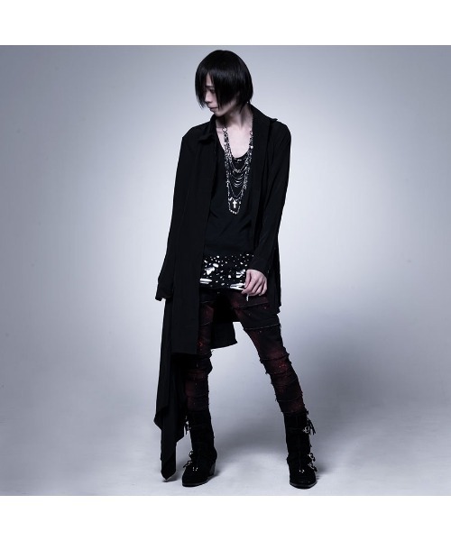シャツ ブラウス 『CIVARIZE』フェイクレイヤードアシメデザインシャツ