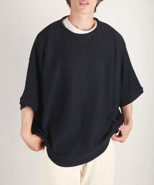 WESTSEA セーター ニット 12G ミラノリブ クルーネック ドルマン
