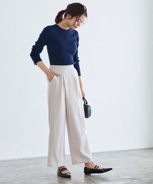 Pierrot（ピエロ） パンツ ショルダー付きラップパンツ レディース