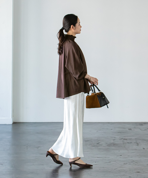 NOBLE（ノーブル） シャツ ブラウス 《追加》シャーリングシアー