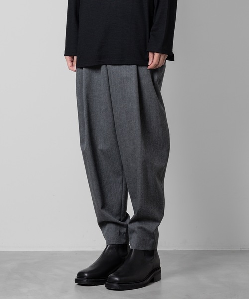 ATO（アトウ） パンツ CLASSIC WOOL 2-TUCK TAPERED PANTS メンズ