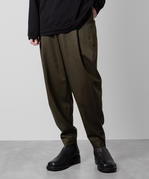パンツ ato ATO パンツ CLASSIC WOOL 2-TUCK TAPERED PANTS メンズ