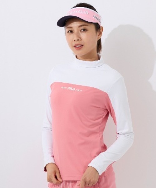 ブラウス シャツ 「FILA GOLF/フィラゴルフ」レディースモックネックシャツ　接触冷感 ゴルフ レディース FILA GOLF ブラウス シャツ 「FILA GOLF/フィラゴルフ