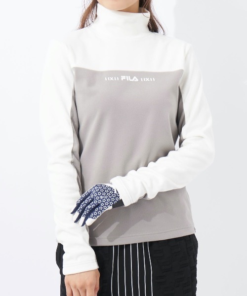 ブラウス シャツ 「FILA GOLF/フィラゴルフ」レディースモックネックシャツ　防透素材  ゴルフ レディース FILA GOLF ブラウス シャツ 「FILA GOLF:フィラゴルフ