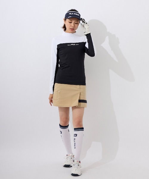 ブラウス シャツ 「FILA GOLF/フィラゴルフ」レディースモックネックシャツ　防透素材  ゴルフ レディース FILA GOLF ブラウス シャツ 「FILA GOLF:フィラゴルフ