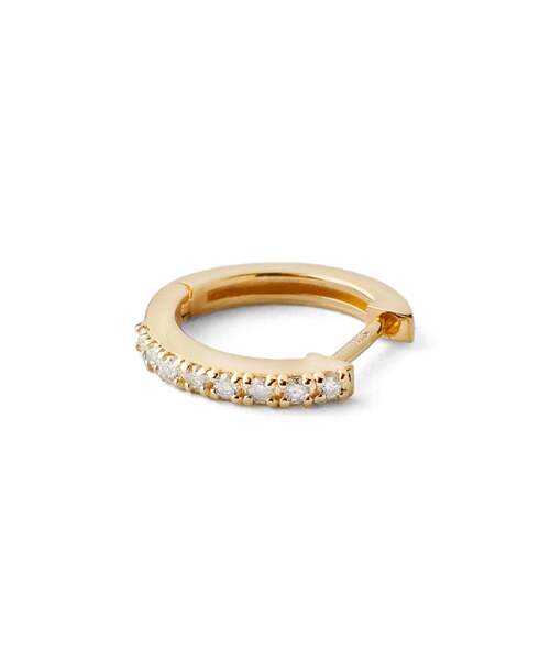ピアス ダイヤラインフープピアス レディースの画像