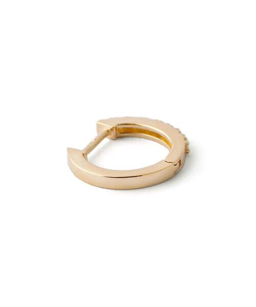 ピアス ダイヤラインフープピアス レディースの画像