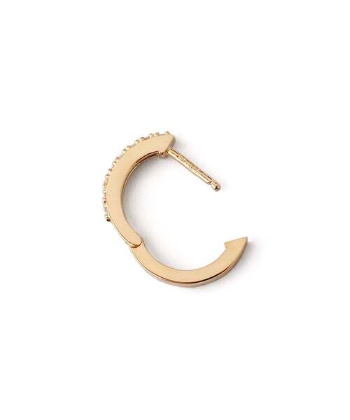 ピアス ダイヤラインフープピアス レディースの画像