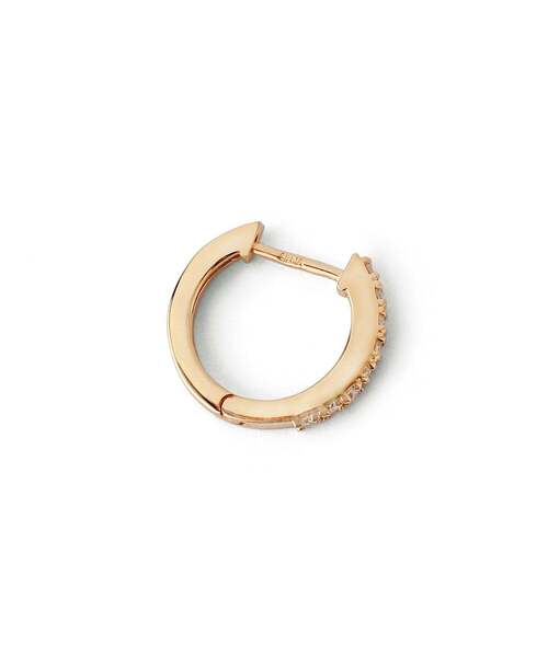 ピアス ダイヤラインフープピアス レディースの画像