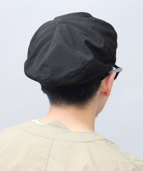Basiquenti 帽子 ベレー帽 シワ加工 ナイロン ベレー帽 メンズ