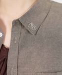 ブラウス シャツ ユニセックス エンブレム刺繍...の詳細画像4