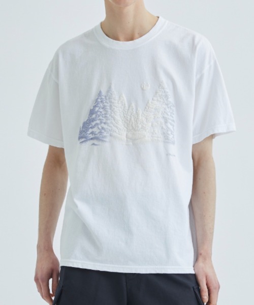 soe tシャツ 「soe/ソーイ」Washed Tshirts Mountain メンズ  