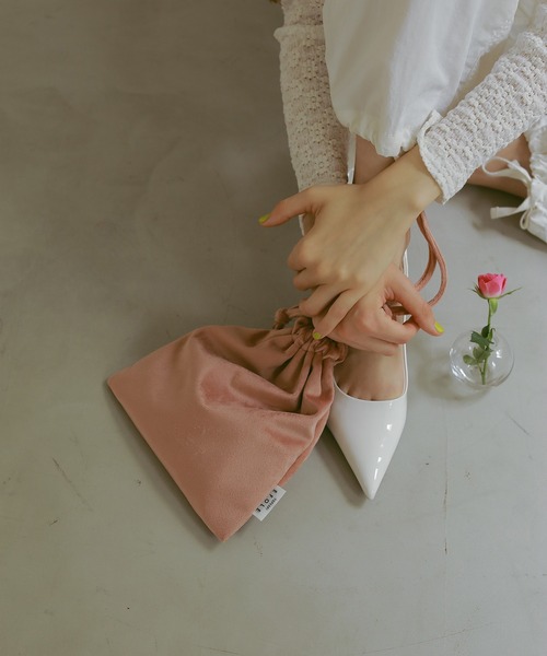 EFOLE ハンドバッグ Velor mini drawstrings / ベロア ミニ 巾着