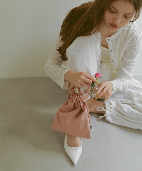EFOLE ハンドバッグ Velor mini drawstrings / ベロア ミニ 巾着