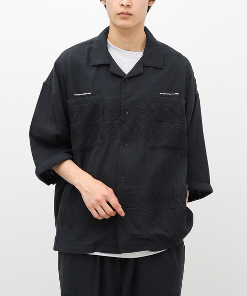 TIGHTBOOTH PRODUCTION 21SS半袖ロールアップビッグシャツ TIGHTBOOTH PRODUCTION 21SS半袖ロールアップビッグシャツ