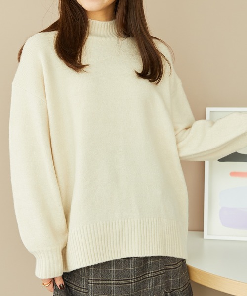 ニット セーター バックスリットニットプルオーバー MO33N03 レディース