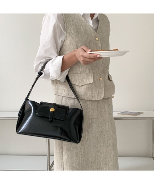 LACーVERT ハンドバッグ エナメルワンハンドルハンドバッグ : ZOZOTOWN