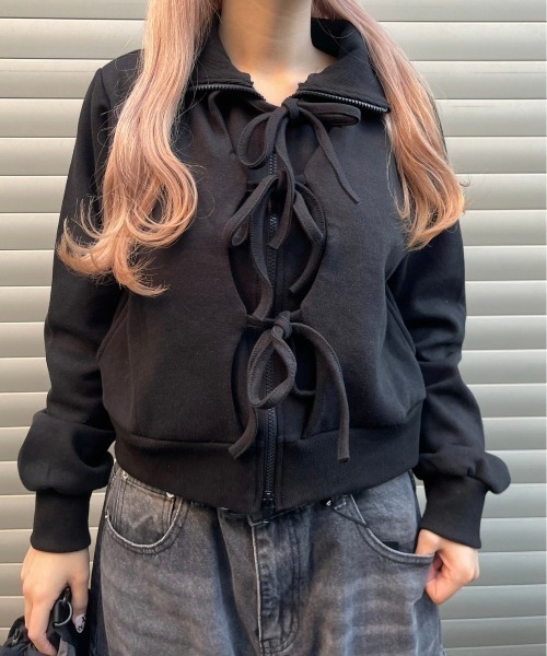 SLY | RIBBON GATHER PUFFER ジャケット (ジャケット ) |SHEL