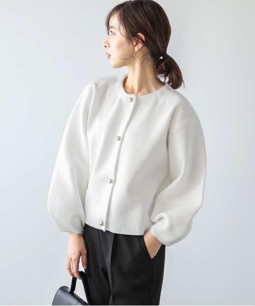 Lajour カーディガン 日本製 ニットカーディガン レディース