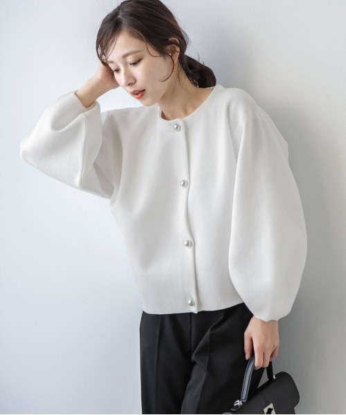 Lajour カーディガン 日本製 ニットカーディガン レディース
