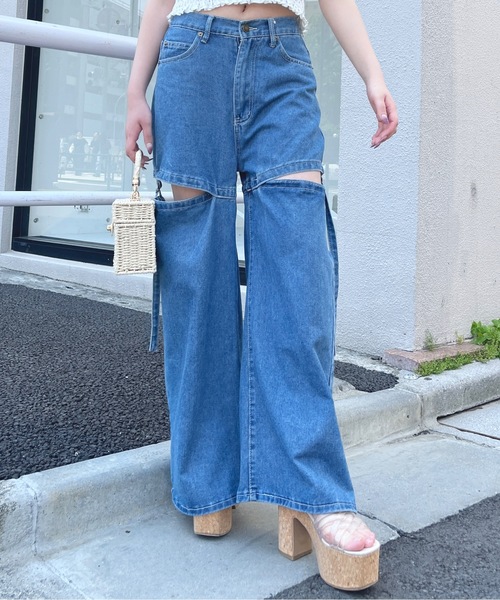 【✨️45R✨️】再びoceanデニムパンツ one way ジーンズ デニム デニムパンツ セパレートデニムパンツ