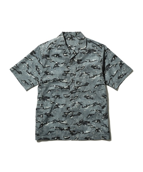 PEAK■Quick Dry Reflective Short Sleeve■送料込 PrintedBreathable Quick Dry Shirt S GREY PT(SH-25SU00302112