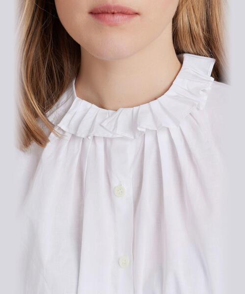 agnes b. ブラウス シャツ UF95 CHEMISE フリル レディース