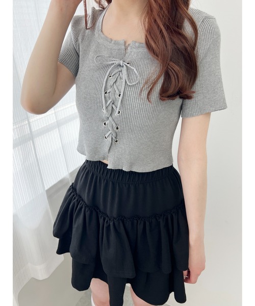 AURALEE❁lace up knit リブ レースアップ ニット AURALEE（オーラリー）の「＜AURALEE＞レースアップ ニット Ψ（ニット