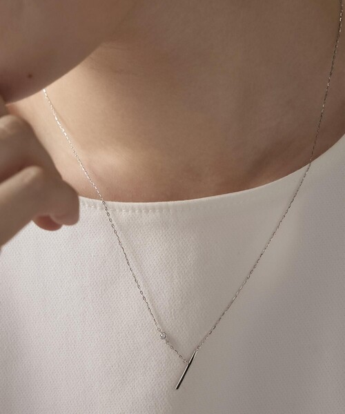 ネックレス PT900/850 ロングネックレス ダイヤモンド レディースの画像