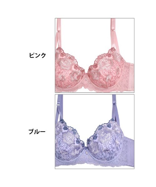 ブラジャー ショーツセット トゥインクル ベル ローズ育乳 脇高