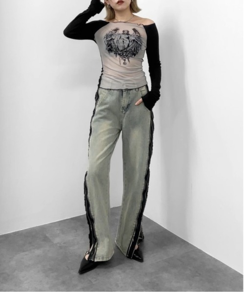 13000円新品 ラシュッド♡スコットクラブ購入 袖シアーTシャツ♡ 13000円新品 ラシュッド♡スコットクラブ購入 袖シアーTシャツ