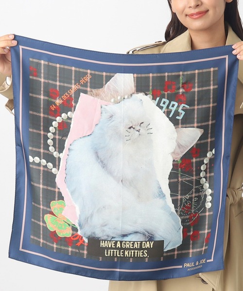 JEAN PAUL GAULTIER 宇宙デザインシルクスカーフ JEAN PAUL GAULTIER 宇宙デザインシルクスカーフ