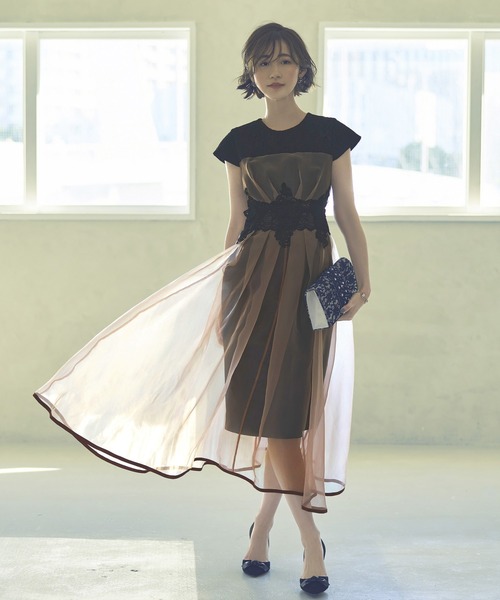 RUIRUE BOUTIQUE」 半袖ワンピース M ブラック レディース : 86002997 