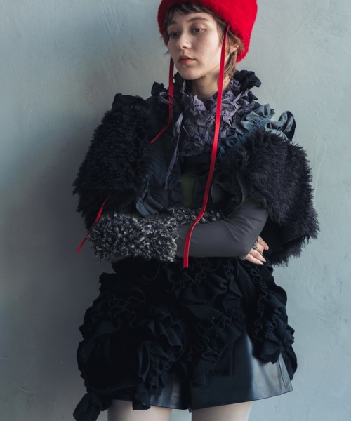 ORIENT MILLINERY アームカバー 「HAND KNIT」 PIGMO KNIT ARM WARMERS