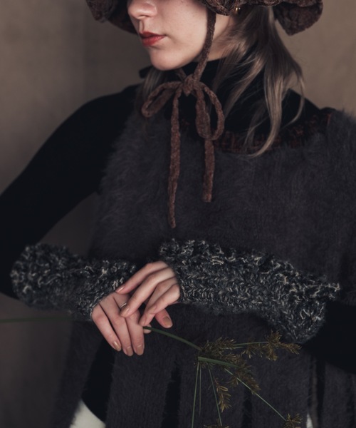 R&D.M.Co-☆今期新品未使用圧縮 KNIT ARM WARMERS ORIENT MILLINERY アームカバー 「HAND KNIT」 PIGMO KNIT ARM WARMERS