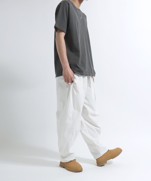 チノパン タックワイドパンツ/カラーパンツ/バレルパンツ/バルーン