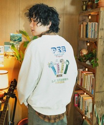 DOUBLE NAME トレーナー スウェット PEZコラボ恐竜BACK刺しゅう