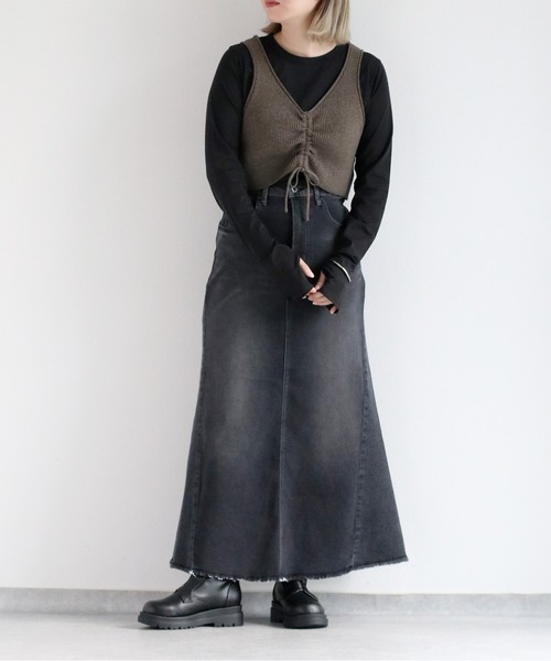 cepo（セポ） デニムスカート 「セットアップ可能」リメイクデニム